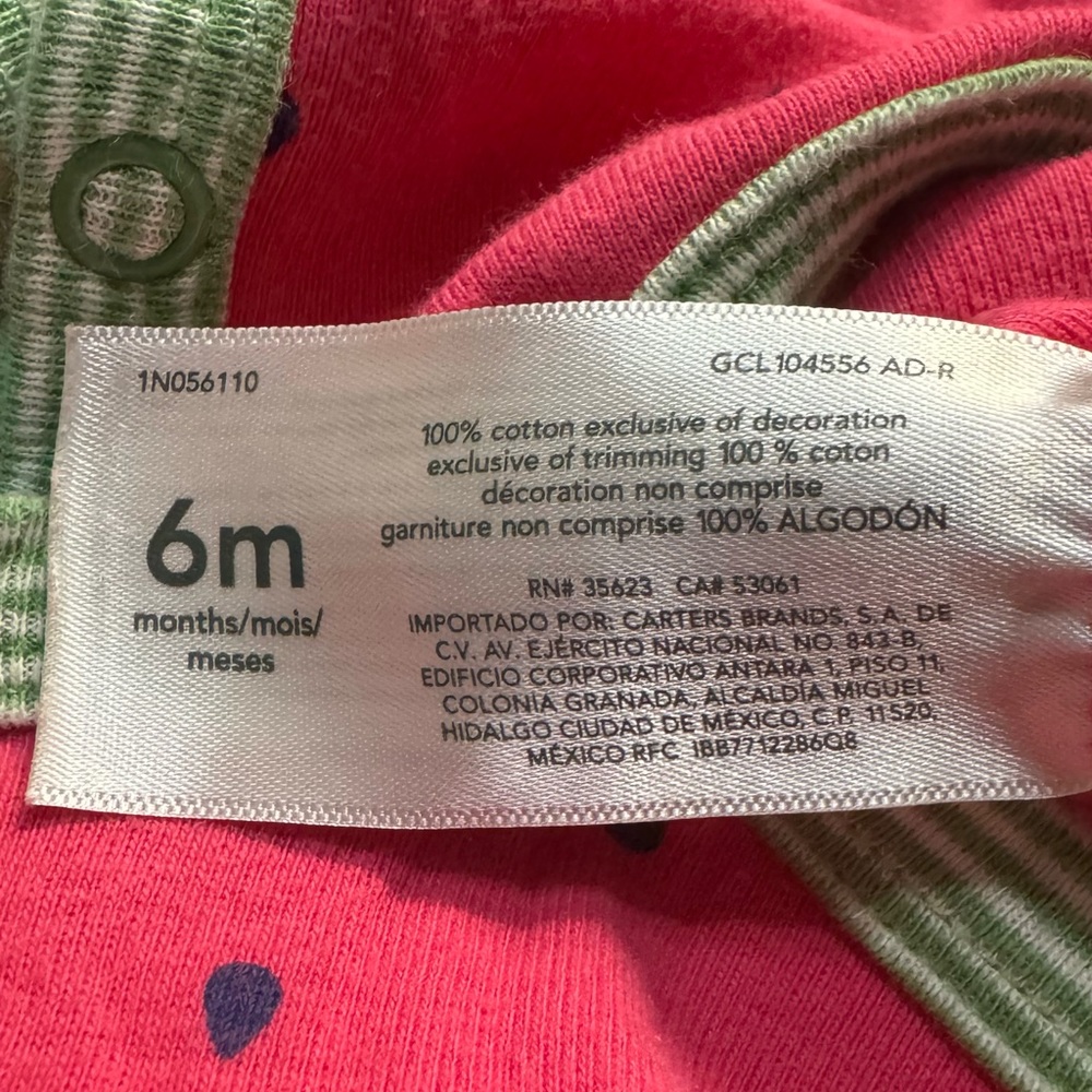 CARTER’S Baby Girl Watermelon Romper - Picture 6 of 7